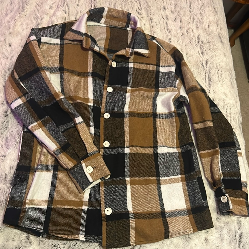 Brown flannel from SHEIN